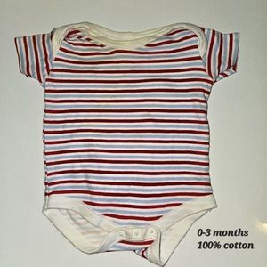 5/20 Stripes baby onesie